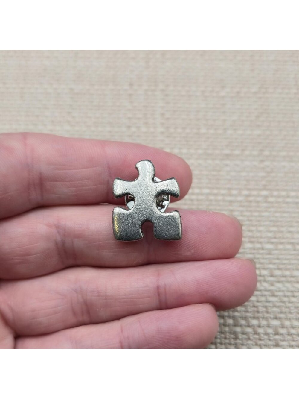 Vintage Autism Awareness Puzzle Piece Jigsaw Pattern Lapel Pin A8461